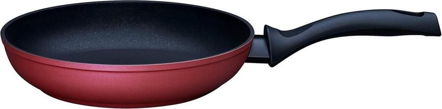 Koekenpan Rond Eten Bereiden Diamant Non-stick Coating 24 cm Rood