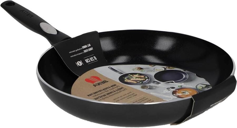 Koekenpan Rond Koekenpan Gezond Koken PFAS Vrij 28 cm Antraciet
