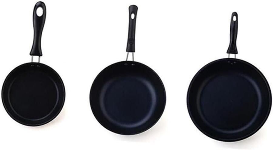 Koekenpan Rond Mini Pan Koekenpan Ontbijt Maken Non-stick Coating 16 cm Zwart