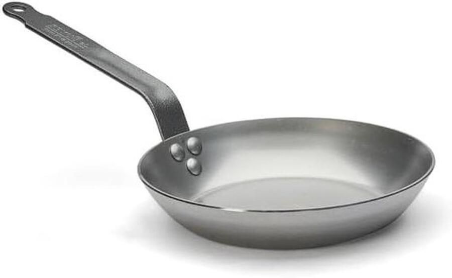 Koekenpan Ronde Lage Koekenpan Vlees Grillen Natuurlijke Anti-aanbak Diameter 22 cm Roestvrij staal