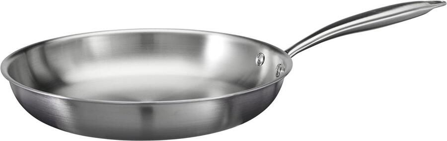Koekenpan RVS Bakpan Koekenpan Dagelijks Koken Triply Constructie Ø 20 cm Zilver