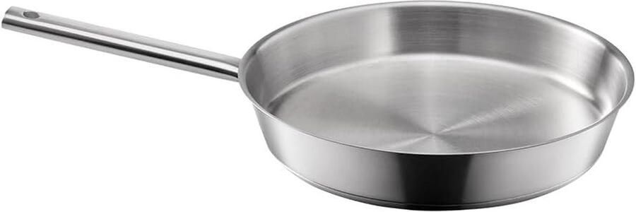 Koekenpan RVS Gezond Koken Drielaagse Bodem 28 cm Zilver