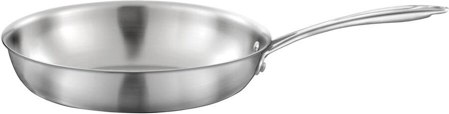 Koekenpan RVS Koekenpan 24cm Gelijkmatig Bakken Tri-ply constructie 24 cm Grijs