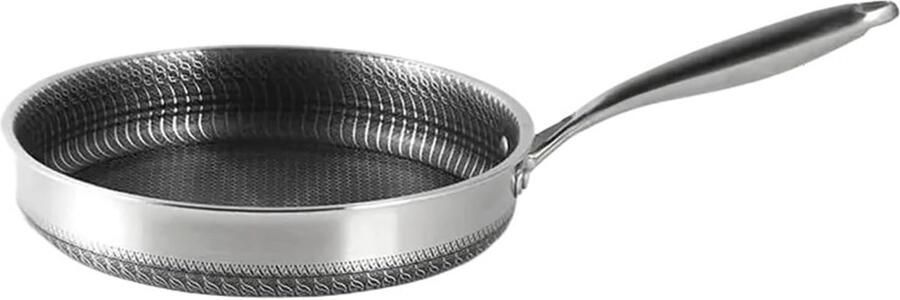 Koekenpan RVS Koekenpan met anti-aanbak Veelzijdig Koken Duurzaam anti-aanbak oppervlak 28 cm Zilverkleurig