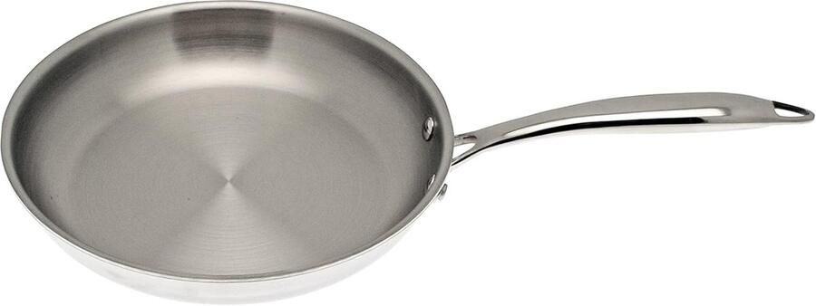 Koekenpan RVS Koekenpan met steel Alle kookplaten Tri-Ply constructie 24 cm