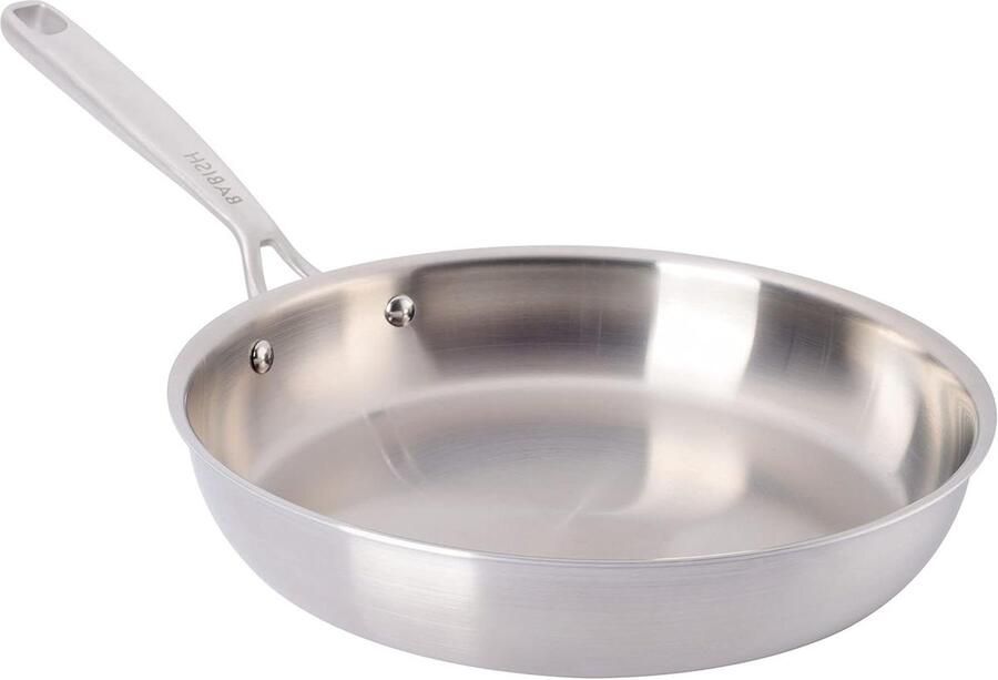 Koekenpan RVS Koekenpan Professioneel Koken Drievoudige Constructie 25 cm Geborsteld