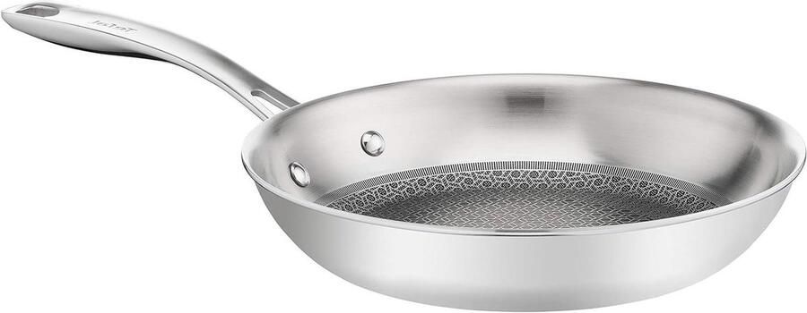 Koekenpan RVS Koken en Bakken Krasbestendige Mesh Coating 24 cm Zilver