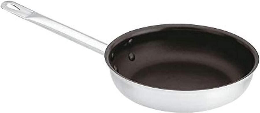 Koekenpan RVS Koken en Bakken Tri Ply Constructie 28 cm Zilver