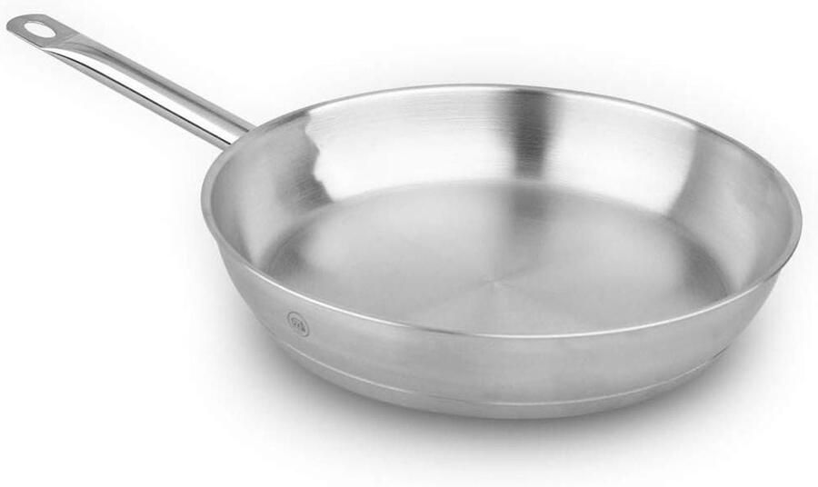 Koekenpan RVS Koken op Inductie Roestvrij staal 18 10 30 cm Zilver
