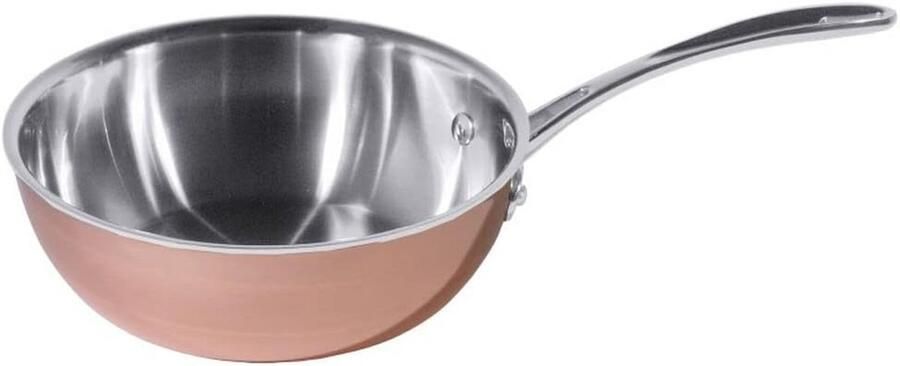 Koekenpan Sauté pan Koken en bakken Multi-laags koper 20 cm Zilver