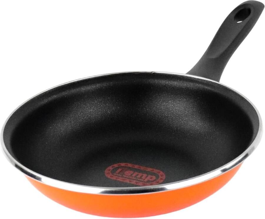 Koekenpan staal Dagelijks koken iTemp temperatuurweergave 20 cm Oranje