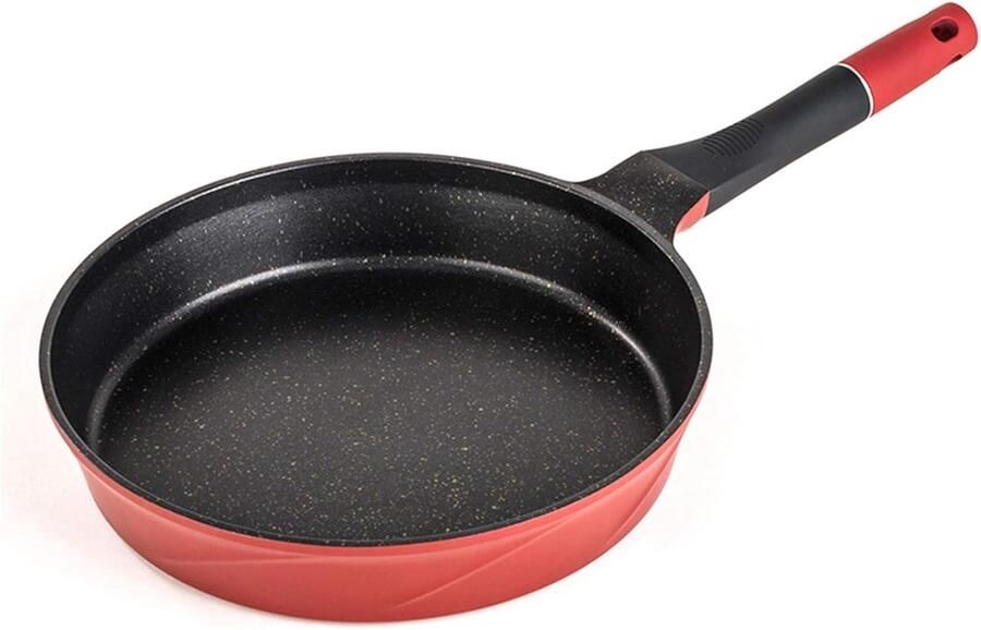 Koekenpan Steakpan Kookpan Eten Bereiden Gietijzeren Kwaliteit Diameter 28 cm Zwart