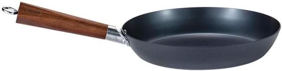 Koekenpan Steakpan Omeletpan Lekker Koken Gietijzer Zonder Coating 26 cm Zwart
