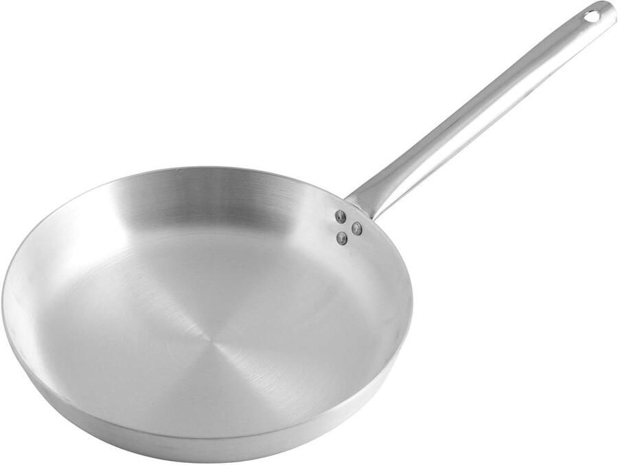 Koekenpan Steelpan Grote porties koken Efficiënte warmteverdeling 40 cm Zilver