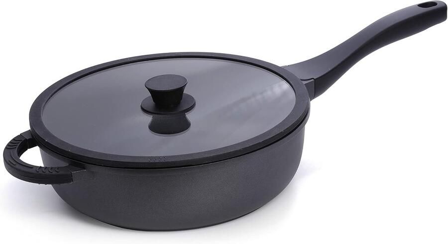 Koekenpan Steelpan Koekenpan Bereidingen Ovenbestendig Handvat 28 cm Donkergrijs