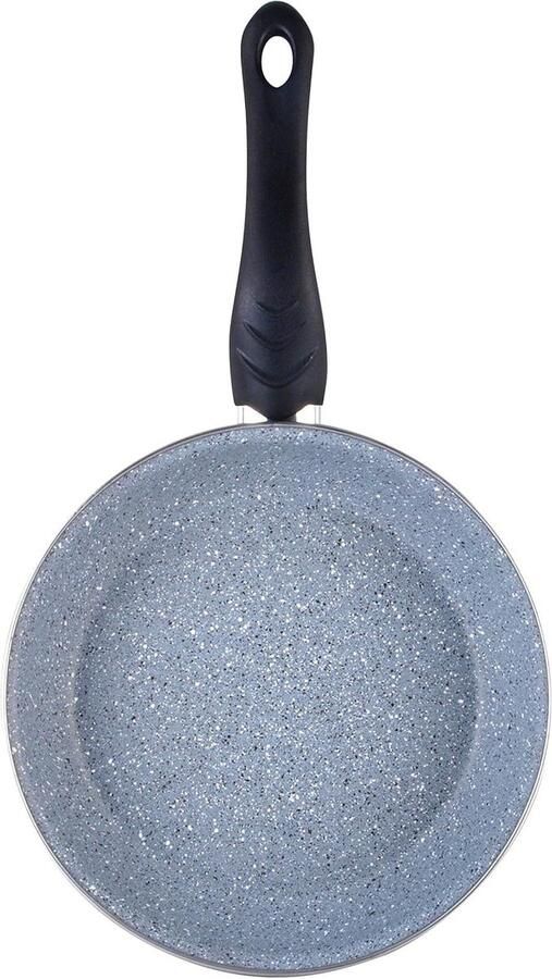 Koekenpan Steelpan koekenpan Eten bakken Dubbele anti-aanbaklaag 22 cm Donkergrijs