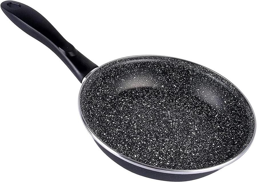 Koekenpan Steelpan Koekenpan met anti-aanbaklaag Koken en bakken Energiezuinig geëmailleerd staal 20 cm Grijs