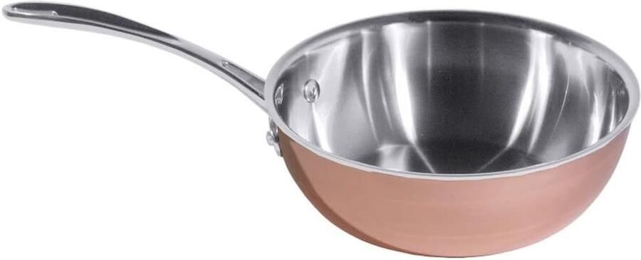 Koekenpan Steelpan Koken en Bakken Multi-laags constructie 20 cm Zilver
