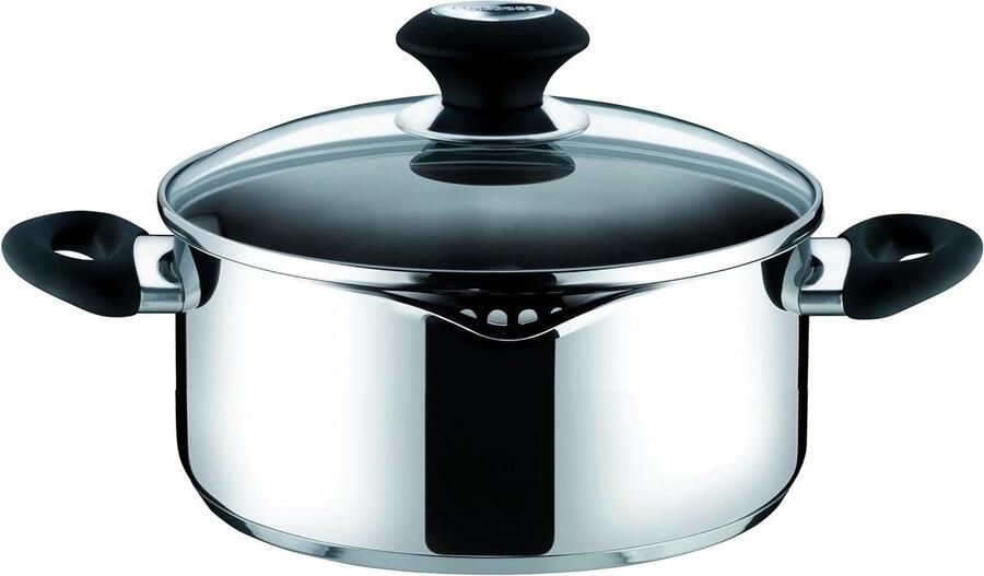Koekenpan Steelpan Koken en Bakken Vaatwasserbestendig 35 cm Zilver