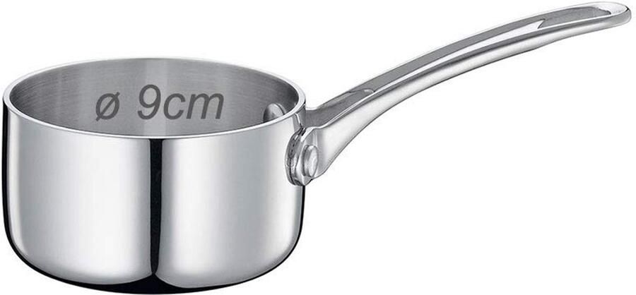 Koekenpan Steelpan Koken en Serveren Hoogglans RVS One Size Zilverkleurig