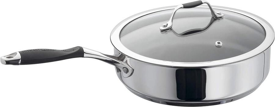 Koekenpan Steelpan Koken op inductie Dik gesmeed onderstel 24 cm Zwart