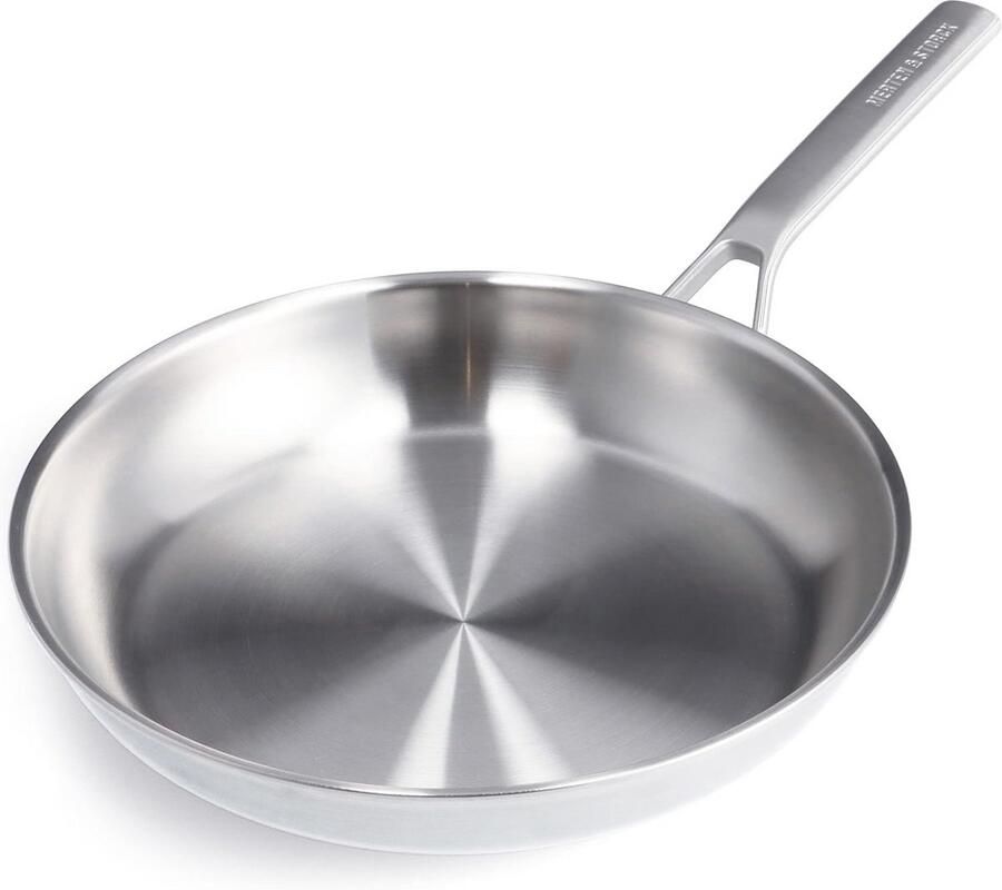 Koekenpan Steelpan Koken op inductie Tri-Ply constructie 30 cm Zilverkleurig