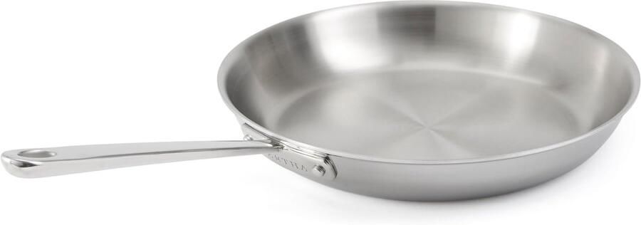 Koekenpan Steelpan Koken Triply Constructie 30 cm Zilverkleurig