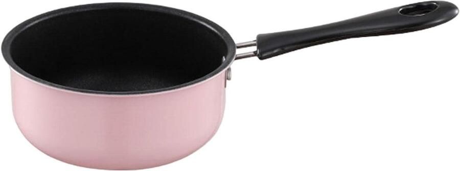 Koekenpan Steelpan Mini Soeppan Koken op Inductie Antiaanbaklaag 12 cm Roze