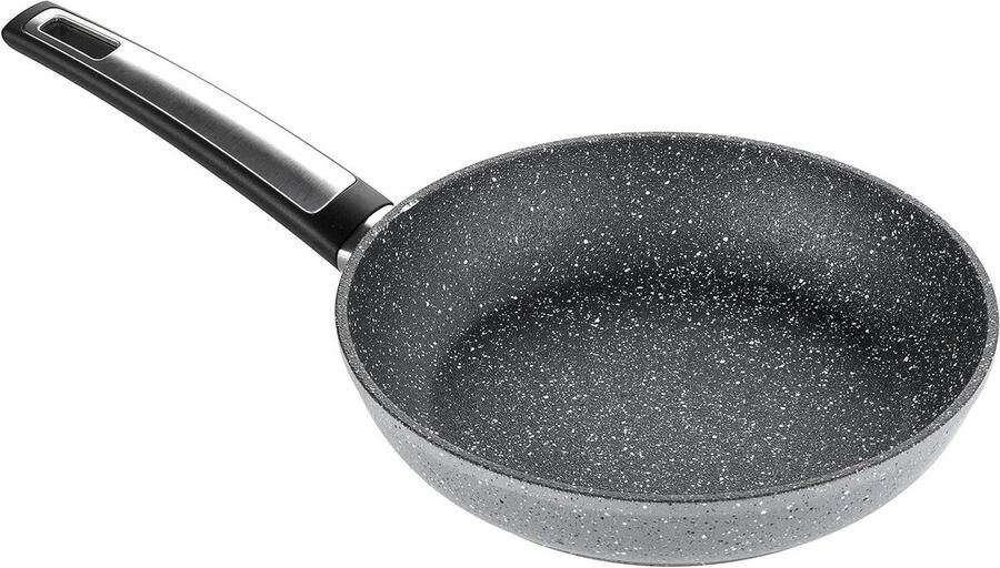 Koekenpan Steenlook Aanbakvrije Pan Eten Bereiden PFOA-Vrij 18 cm Grijs