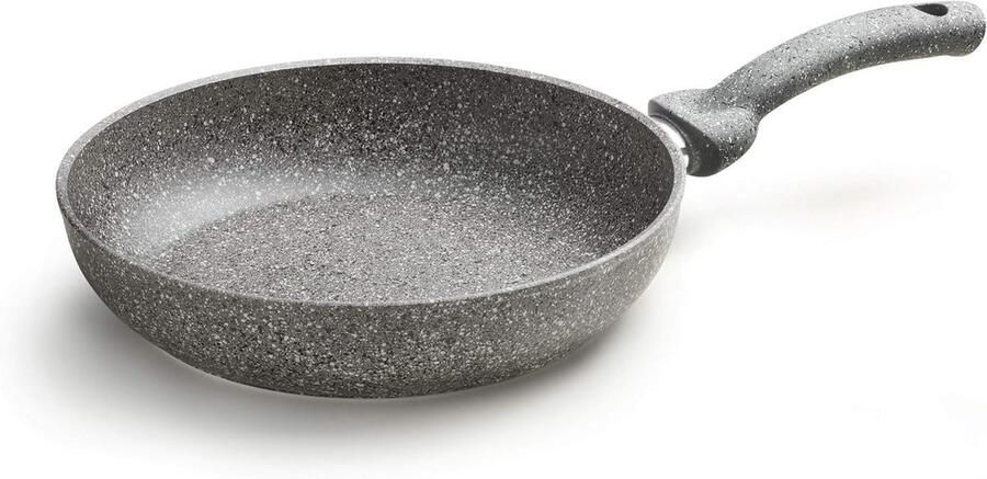 Koekenpan Steenlook Koekenpan Anti-aanbak Gezond Bakken Krasbestendige Coating 26 cm Diameter Grijs