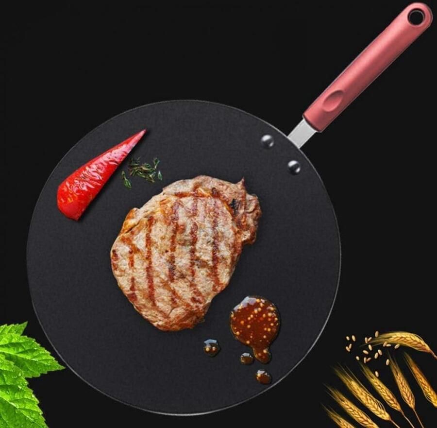 Koekenpan Tawa pan Ontbijt maken Efficiënte warmteverdeling 30 cm Regular