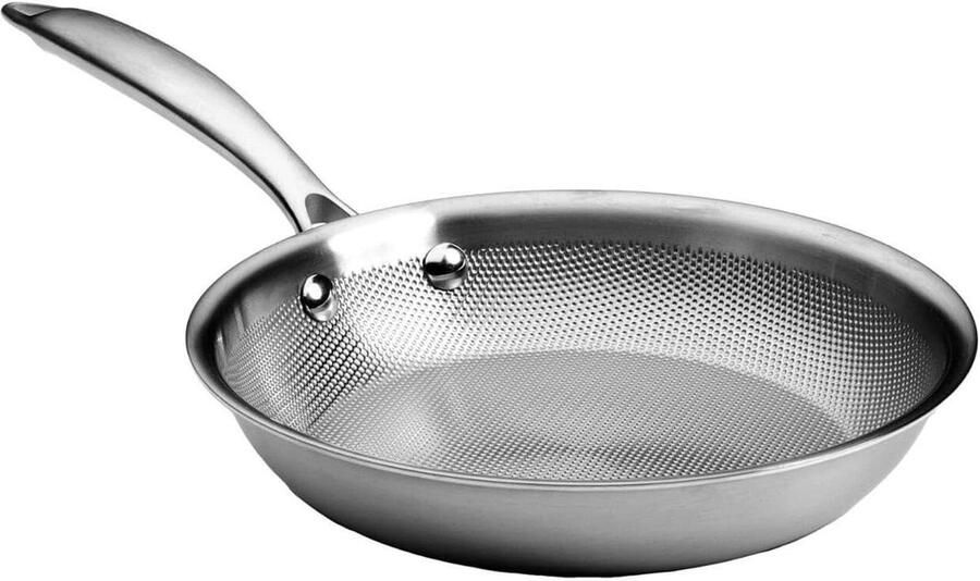 Koekenpan titanium Gezond koken Quick release titanium 8 inch Zilver