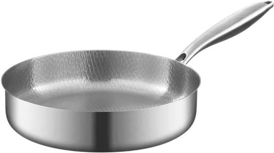 Koekenpan Titanium Koekenpan Snel Koken Krasbestendige Anti-aanbaklaag 20 cm Zilver