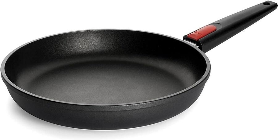 Koekenpan Titanium pan Veelzijdig koken Afneembare steel Diameter 28 cm Zwart