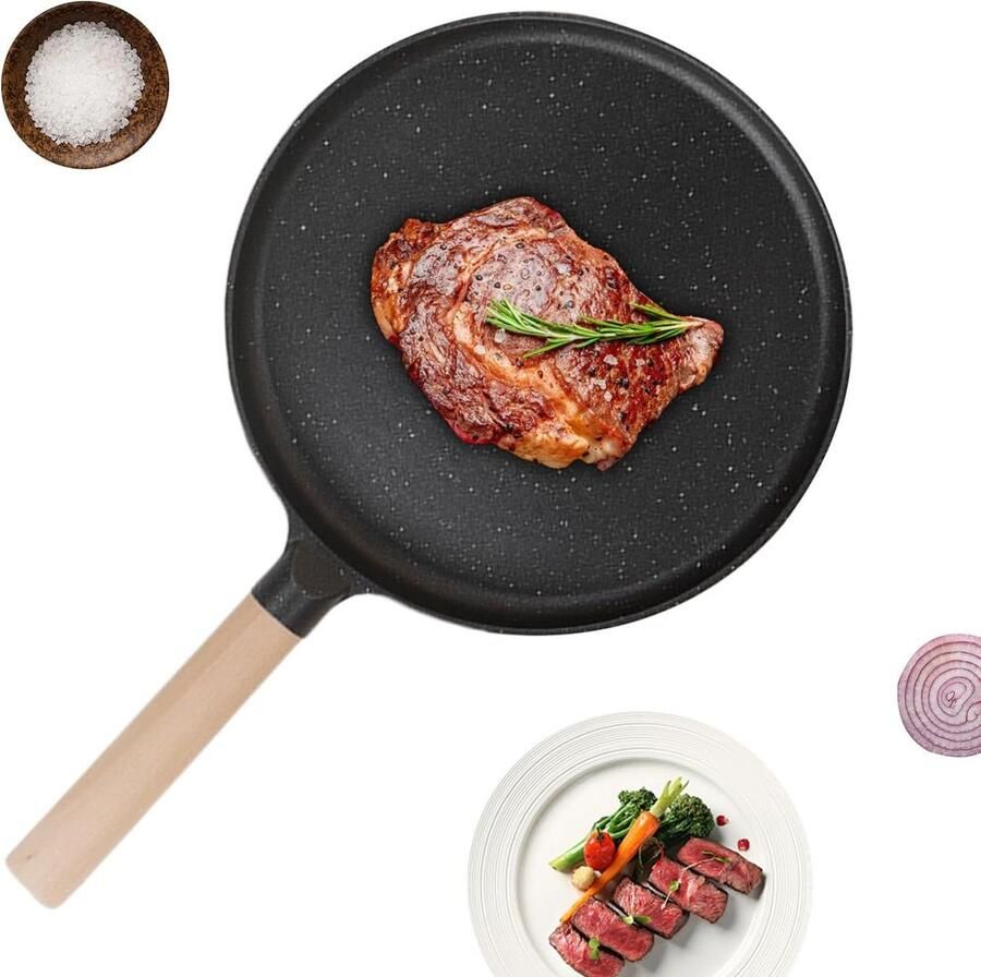 Koekenpan Veelzijdig Koken Ovenbestendig 41 x 24 cm Zwart