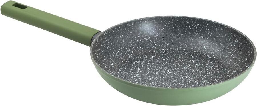 Koekenpan Steenlook pan Vetarm koken Anti-aanbaklaag 26 cm Groen