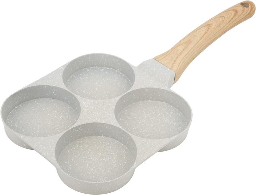 Koekenpan voor 4 Eieren Anti-aanbak Omeletpan voor Ontbijt en Pannenkoekjes