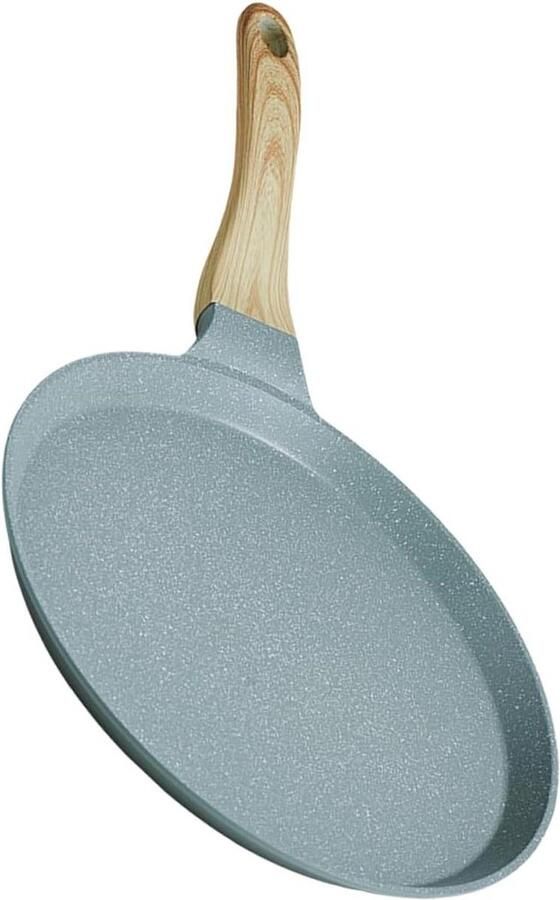 Koekenpan voor Eieren Omeletpan Bakpan Ontbijt Maken Antiaanbak Medische Steen 38x20x3CM Grijs
