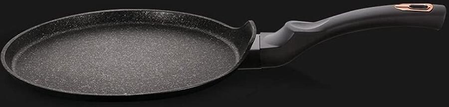 Koekenpan voor Pannenkoeken 25cm Zwart Marmercoating Inclusief Pannbeschermer - Foto 2