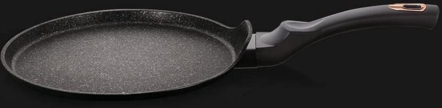 Koekenpan voor Pannenkoeken 25cm Zwart Marmercoating Inclusief Pannbeschermer - Foto 2