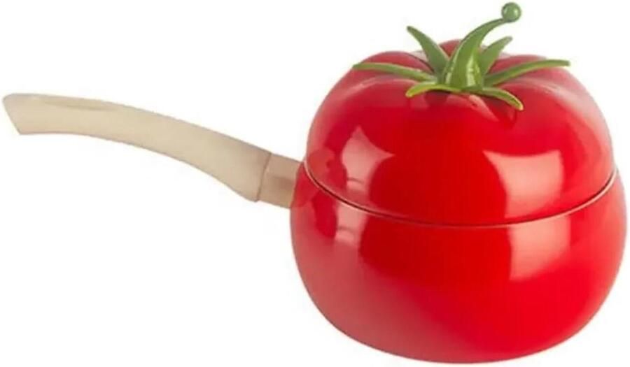 Koekenpan Vorm Soeppan Aluminium Koken en Stoven Gelijkmatige Warmteverdeling 32.5 cm Rood
