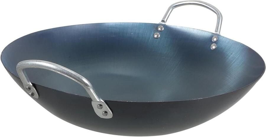 Koekenpan Wok Huis Wok Koken Thuis Ergonomisch Handvat 32 cm Zwart