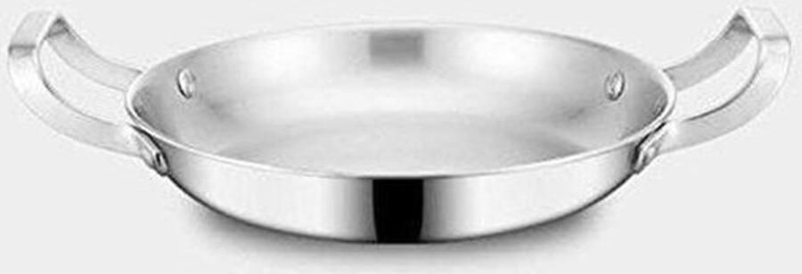 Koekenpan Wok pan Dagelijks koken Drielaagse staalstructuur 30CM Zwart