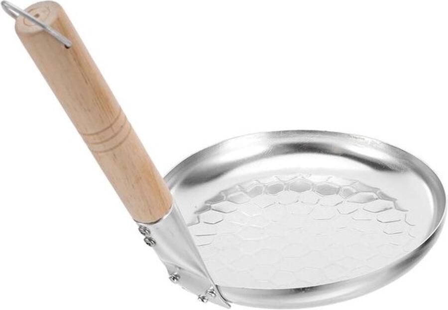 Koekenpan Eierpan Grillpan Ontbijt Bakken Koken Antiaanbaklaag Ergonomisch 20x16x16 cm Zilver