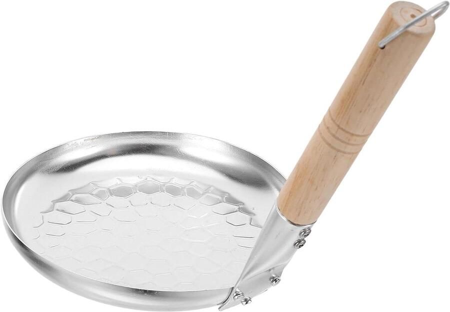 Koekenpan Eierpan Grillpan Ontbijt Bakken Koken Antiaanbaklaag Ergonomisch 20x16x16 cm Zilver