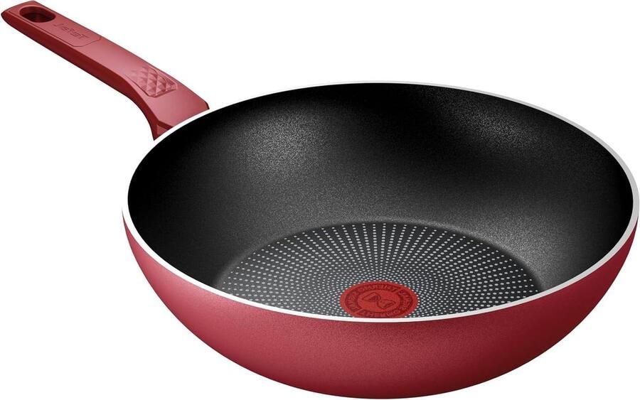 Koekenpan Wok Roerbakpan Lekker Koken Titanium Anti-aanbaklaag 28 cm Multicolor