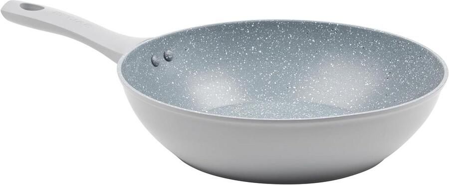 Koekenpan Wok Wokpan Koekenpan Gezond Koken Corrosiebestendig Aluminium 28 cm Grijs