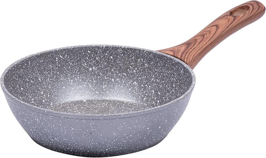 Koekenpan Wokpan Aluminium Lekker Koken Vierlaags Anti-aanbaklaag 20 cm Zwart