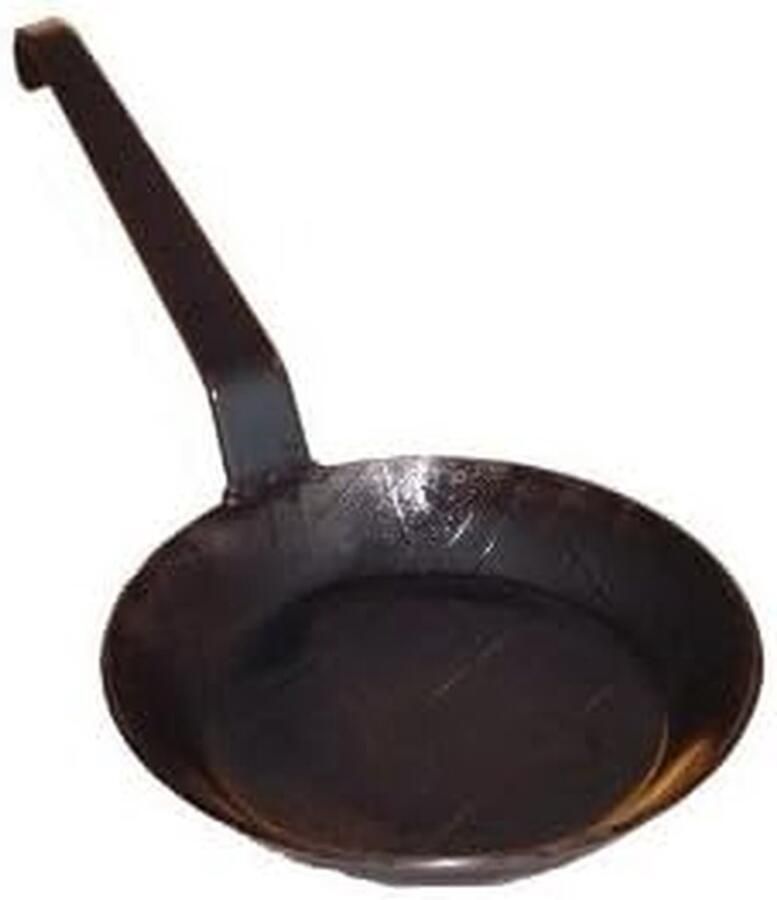 Koekenpan Wokpan Gietijzer Vlees Bakken Koud Gesmeed 16 cm Zwart