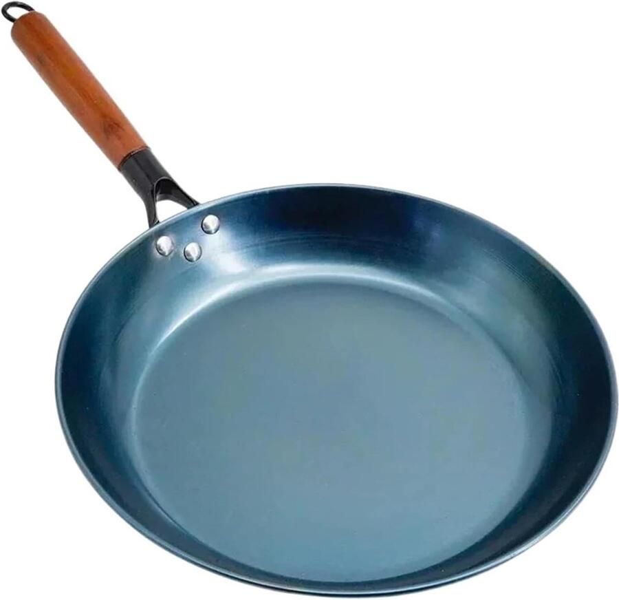 Koekenpan Wokpan Kookpot Dagelijks Koken Platte Bodem 27 29 31 33 cm Ongecoat IJzer